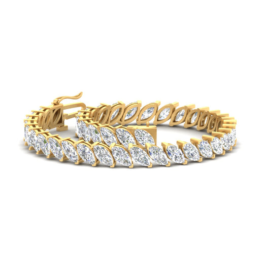 15 Carat Prong Set Marquise Tennis Bracelet