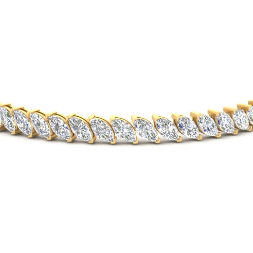 15 Carat Prong Set Marquise Tennis Bracelet