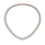 Load image into Gallery viewer, 15-carat-round-trio-diamond-charm-necklace-in-FDNK11335-(0.07CT)-NL-RG