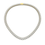 Load image into Gallery viewer, 15-carat-round-trio-diamond-charm-necklace-in-FDNK11335-(0.07CT)-NL-YG