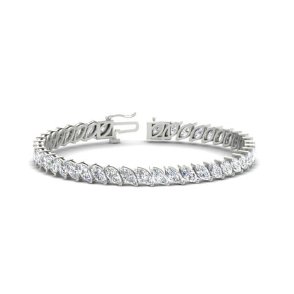 15 Carat Prong Set Marquise Tennis Bracelet
