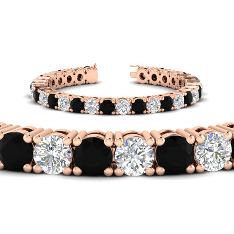 15-ct.exclusive-diamond-tennis-bracelet-with-black-diamond-in-rose-gold-FDBRC8635ROGBLACKANGLE2-15.00_20CT-NL-RG