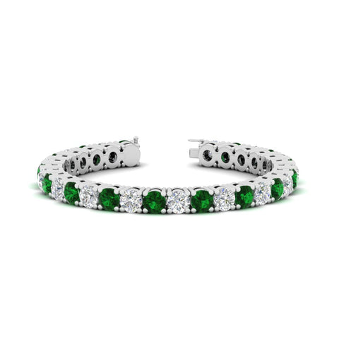 15-ct.exclusive-diamond-tennis-bracelet-with-emerald-in-white-gold-FDBRC8635ROGEMGR-15.00_20CT-NL-WG