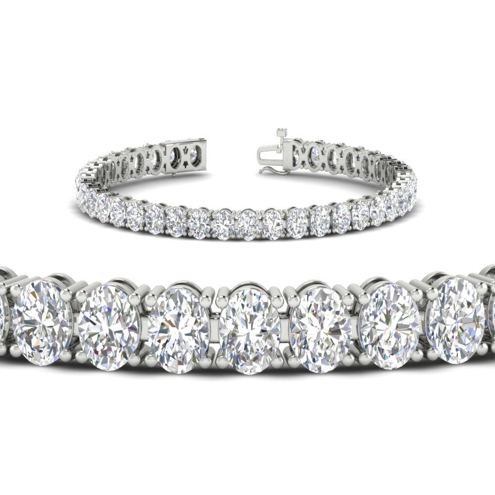 16 Ct. Oval Diamond Basket Tennis Bracelet