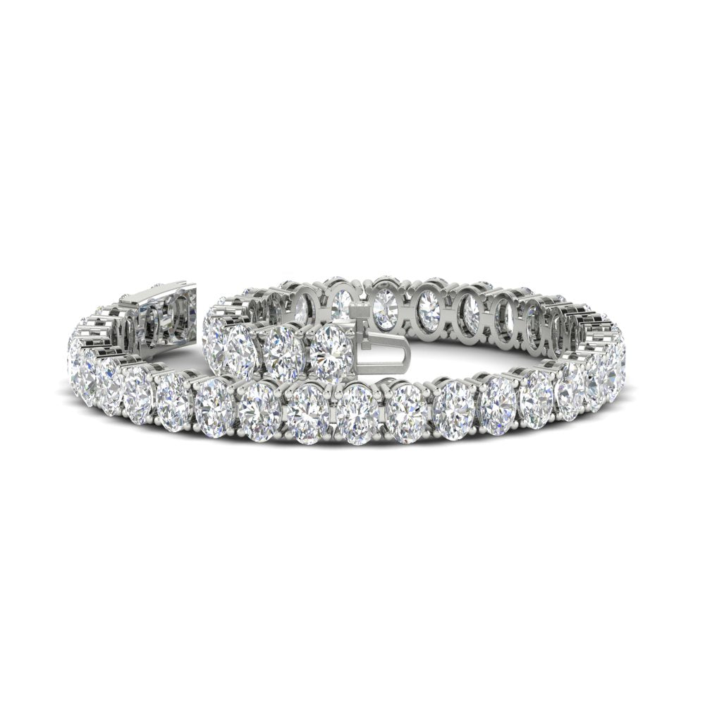 16 Ct. Oval Diamond Basket Tennis Bracelet