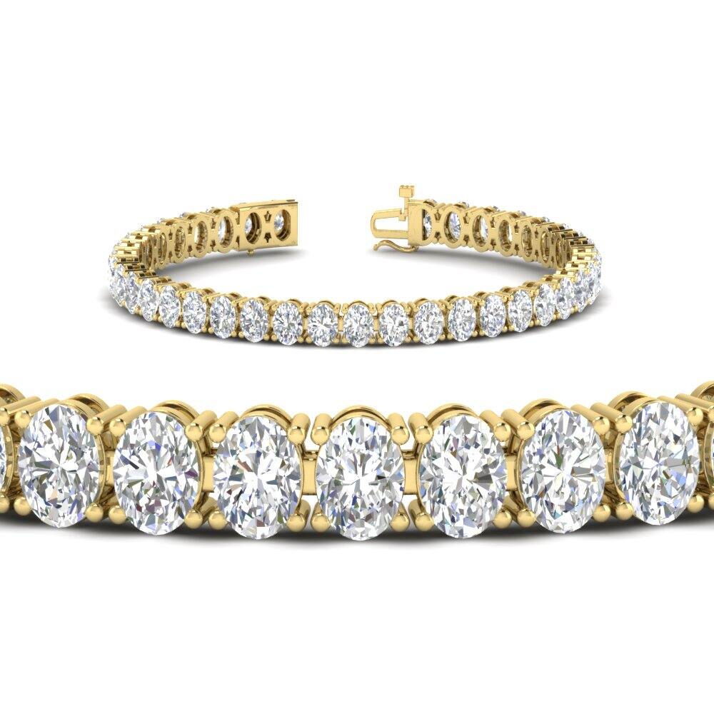 16 Ct. Oval Diamond Basket Tennis Bracelet