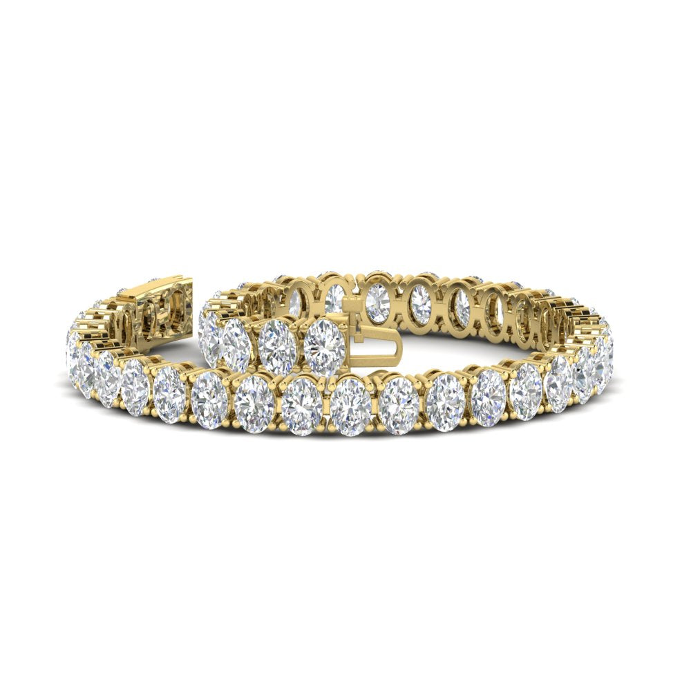 16 Ct. Oval Diamond Basket Tennis Bracelet