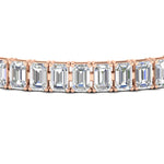 Load image into Gallery viewer, 17 Ct Emerald Cut Tennis Bracelet Basket Set
