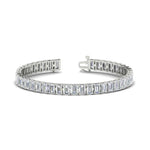Load image into Gallery viewer, 17 Ct Emerald Cut Tennis Bracelet Basket Set
