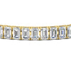 Load image into Gallery viewer, 17-ct-emerald-cut-tennis-diamond-bracelet-basket-set-in-yellow-gold-FDBRC10449EMANGLE5-17.00CT-NL-YG.jpg