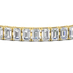 Load image into Gallery viewer, 17 Ct Emerald Cut Tennis Bracelet Basket Set
