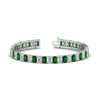 Load image into Gallery viewer, 17-ct-emerald-cut-tennis-diamond-bracelet-basket-set-with-emerald-in-white-gold-FDBRC10449EMGEMGR-17.00CT-NL-WG.jpg
