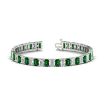 Load image into Gallery viewer, 17 Ct Emerald Cut Tennis Bracelet Basket Set
