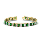 Load image into Gallery viewer, 17 Ct Emerald Cut Tennis Bracelet Basket Set
