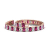Load image into Gallery viewer, 17-ct-emerald-cut-tennis-diamond-bracelet-basket-set-with-pink-sapphire-in-rose-gold-FDBRC10449EMGSADRPIANGLE4-17.00CT-NL-RG.jpg