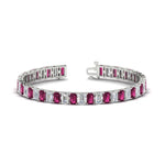 Load image into Gallery viewer, 17 Ct Emerald Cut Tennis Bracelet Basket Set
