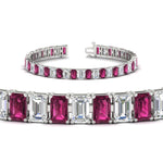 Load image into Gallery viewer, 17 Ct Emerald Cut Tennis Bracelet Basket Set
