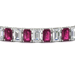 Load image into Gallery viewer, 17 Ct Emerald Cut Tennis Bracelet Basket Set
