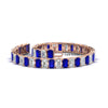 Load image into Gallery viewer, 17-ct-emerald-cut-tennis-diamond-bracelet-basket-set-with-sapphire-in-rose-gold-FDBRC10449EMGSABLANGLE4-17.00CT-NL-RG.jpg
