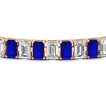 Load image into Gallery viewer, 17 Ct Emerald Cut Tennis Bracelet Basket Set
