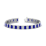 Load image into Gallery viewer, 17 Ct Emerald Cut Tennis Bracelet Basket Set
