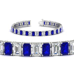 Load image into Gallery viewer, 17 Ct Emerald Cut Tennis Bracelet Basket Set
