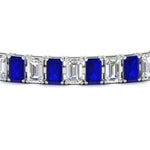 Load image into Gallery viewer, 17 Ct Emerald Cut Tennis Bracelet Basket Set
