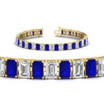 Load image into Gallery viewer, 17 Ct Emerald Cut Tennis Bracelet Basket Set

