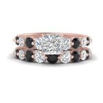 Load image into Gallery viewer, Graduated Common Prong Engagement Ring Set