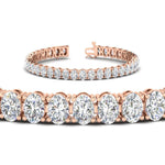 Load image into Gallery viewer, 18 Ct. Oval Shaped Basket Tennis Bracelet

