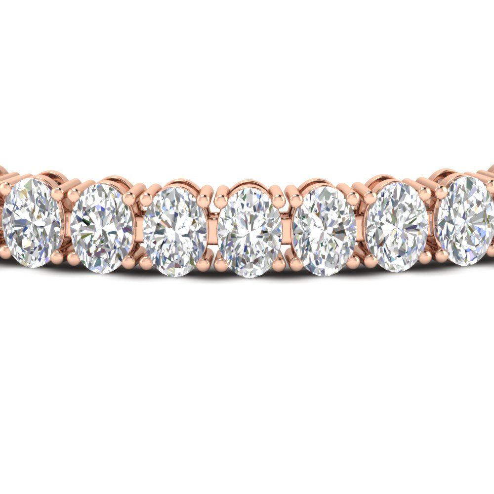 18 Ct. Oval Shaped Basket Tennis Bracelet