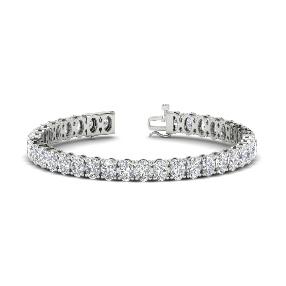 18 Ct. Oval Shaped Basket Tennis Bracelet