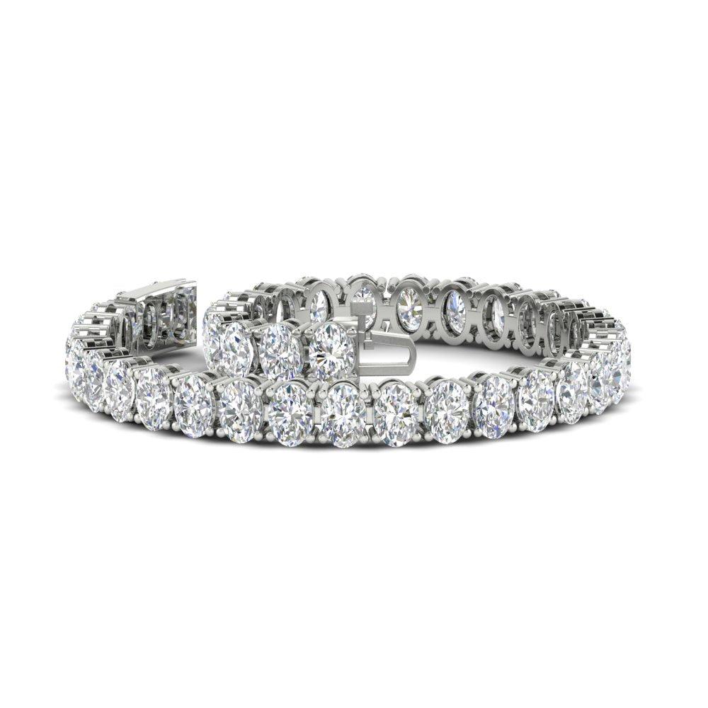 18 Ct. Oval Shaped Basket Tennis Bracelet