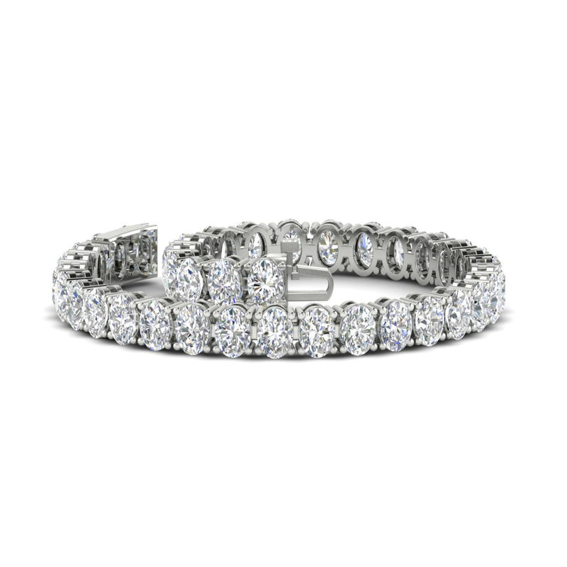 18 Ct. Oval Shaped Basket Tennis Bracelet