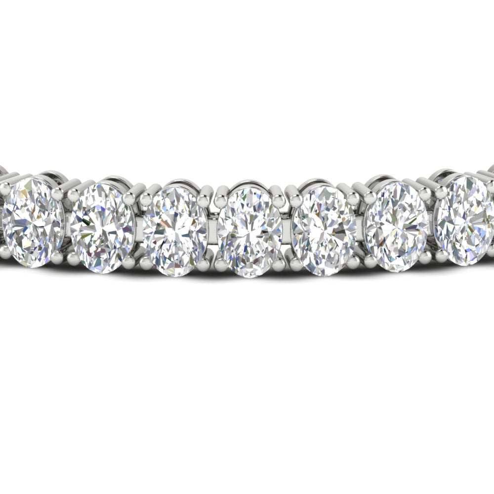18 Ct. Oval Shaped Basket Tennis Bracelet