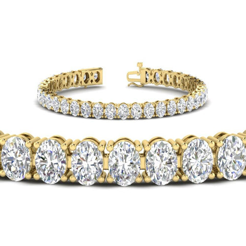 18 Ct. Oval Shaped Basket Tennis Bracelet