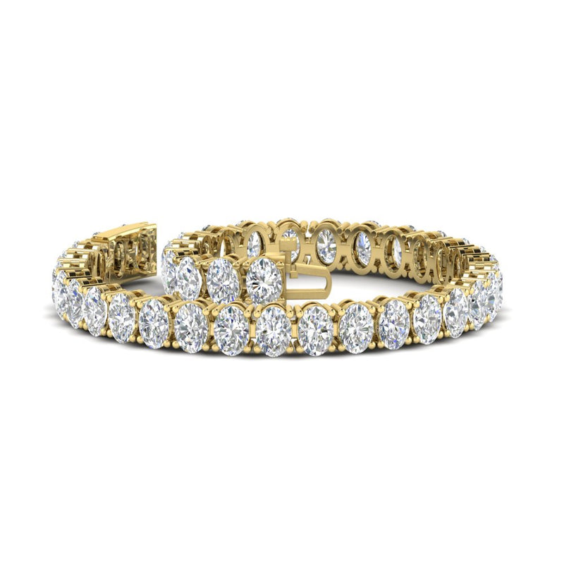 18 Ct. Oval Shaped Basket Tennis Bracelet
