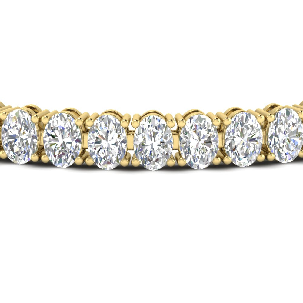 18 Ct. Oval Shaped Basket Tennis Bracelet