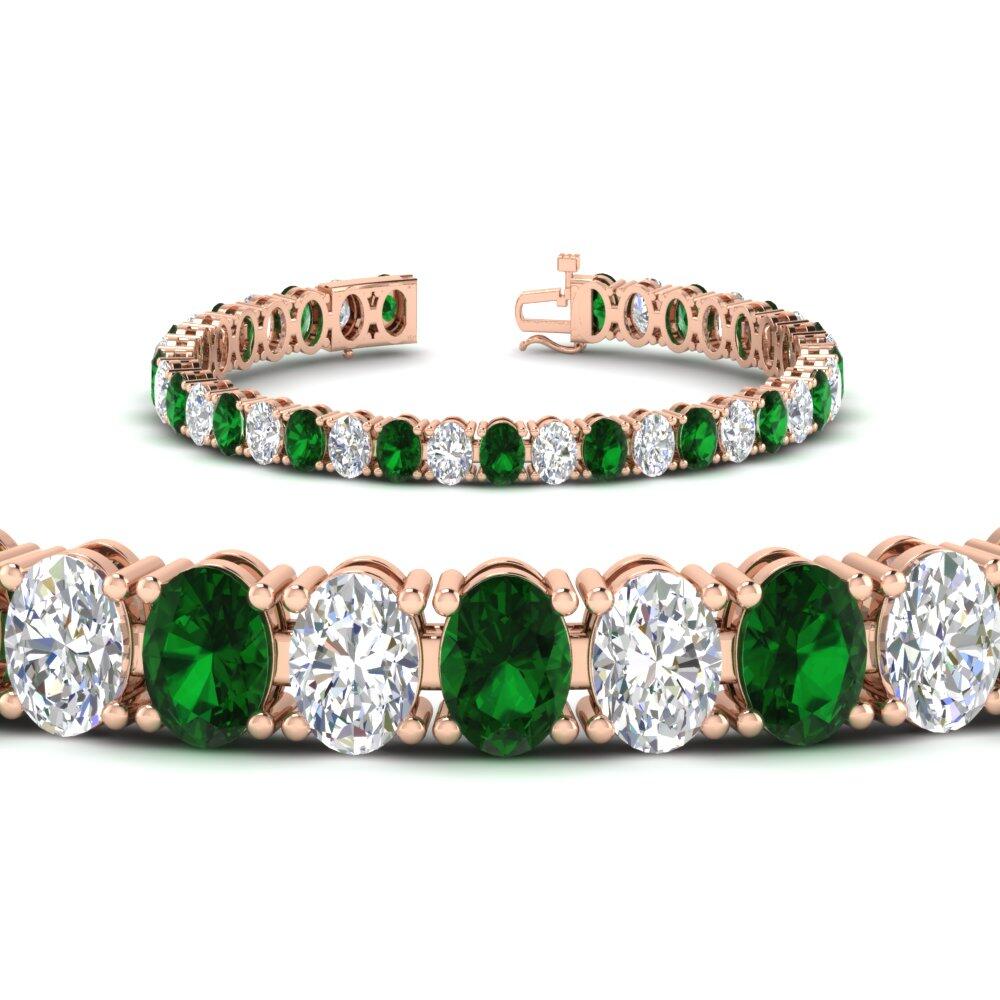 18 Ct. Oval Shaped Basket Tennis Bracelet