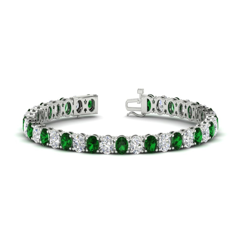 18 Ct. Oval Shaped Basket Tennis Bracelet