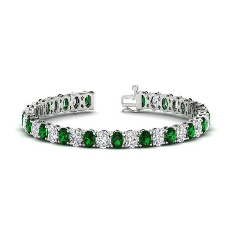 18 Ct. Oval Shaped Basket Tennis Bracelet
