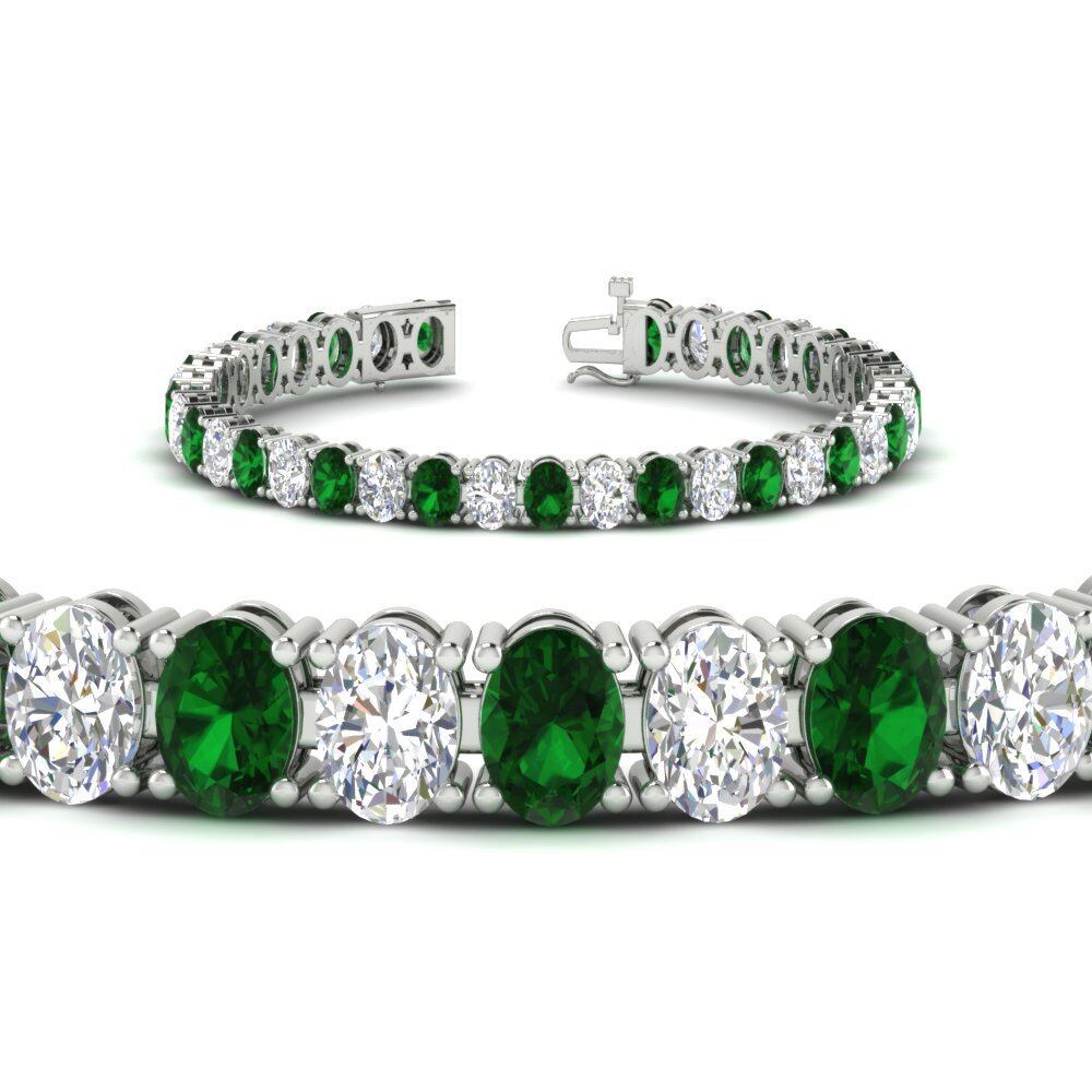 18 Ct. Oval Shaped Basket Tennis Bracelet