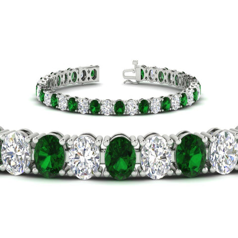 18 Ct. Oval Shaped Basket Tennis Bracelet