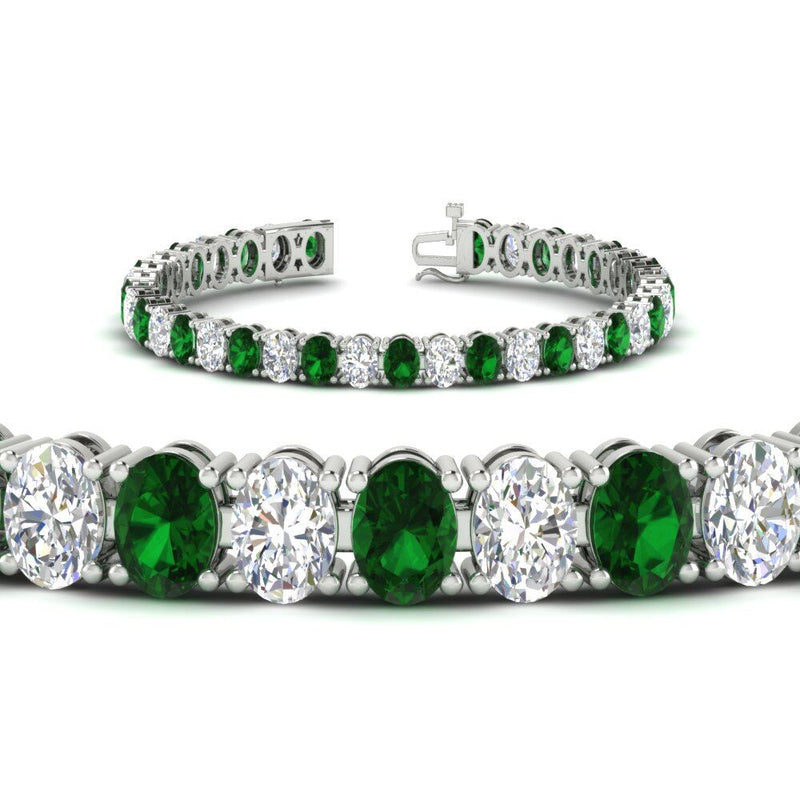 18 Ct. Oval Shaped Basket Tennis Bracelet