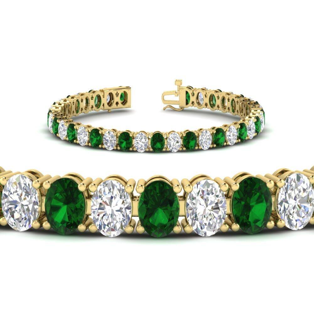 18 Ct. Oval Shaped Basket Tennis Bracelet