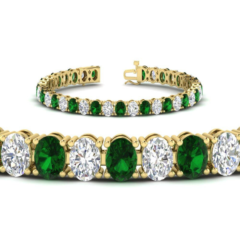 18 Ct. Oval Shaped Basket Tennis Bracelet