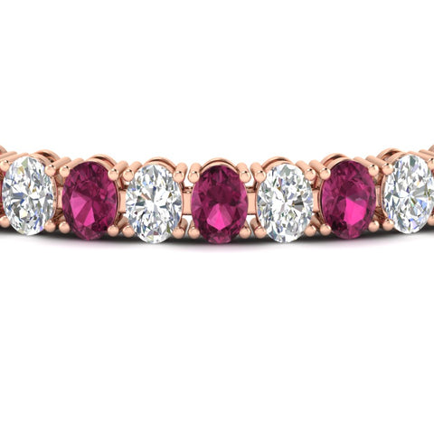 18 Ct. Oval Shaped Basket Tennis Bracelet