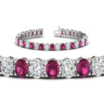 Load image into Gallery viewer, 18 Ct. Oval Shaped Basket Tennis Bracelet
