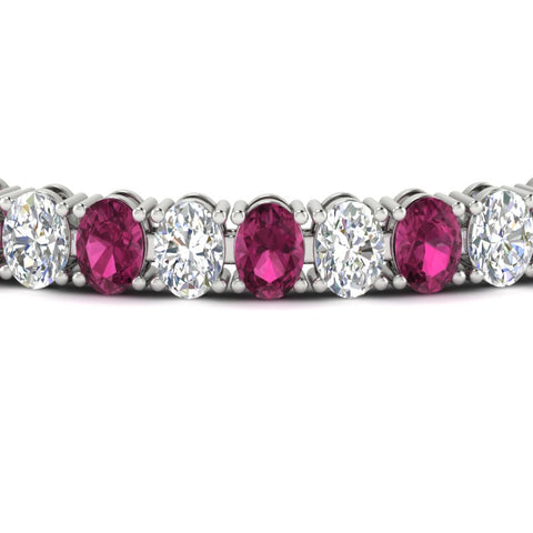 18 Ct. Oval Shaped Basket Tennis Bracelet