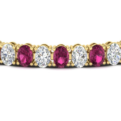 18 Ct. Oval Shaped Basket Tennis Bracelet